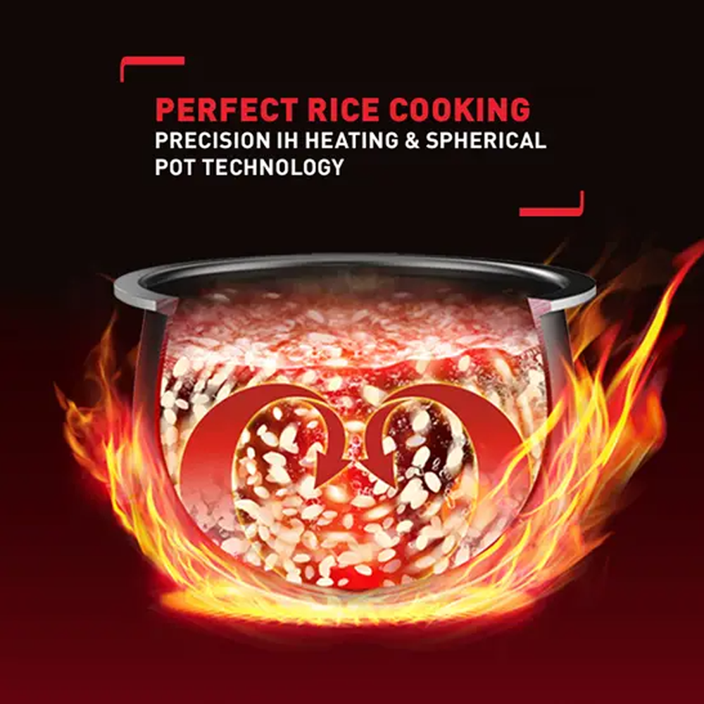 Tefal 1.5L Far Infrared IH Rice Cooker RK8868 | 12-hour Keep Warm feature | Touch control panel | 13 versatile cooking programs