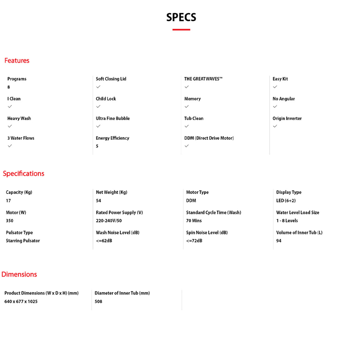 TOSHIBA 15KG IVT UFB/17KG UFB Greatwaves Washer AW-DUM1600LM(SG)/AW-DUM1800MM(SG) | Origin Inverter | Ultra Fine Bubble | Soft Close LID | Multi Programs | Washer with 1 Year Warranty