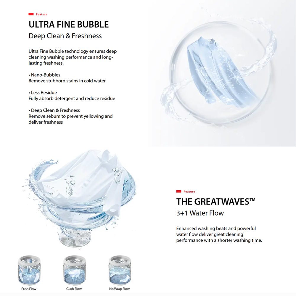 TOSHIBA 19KG AROMA+ UFB Greatwaves Top Load Washing Machine AW-T06DU2000QM(MK) | Ultra Fine Bubble | Origin Inverter