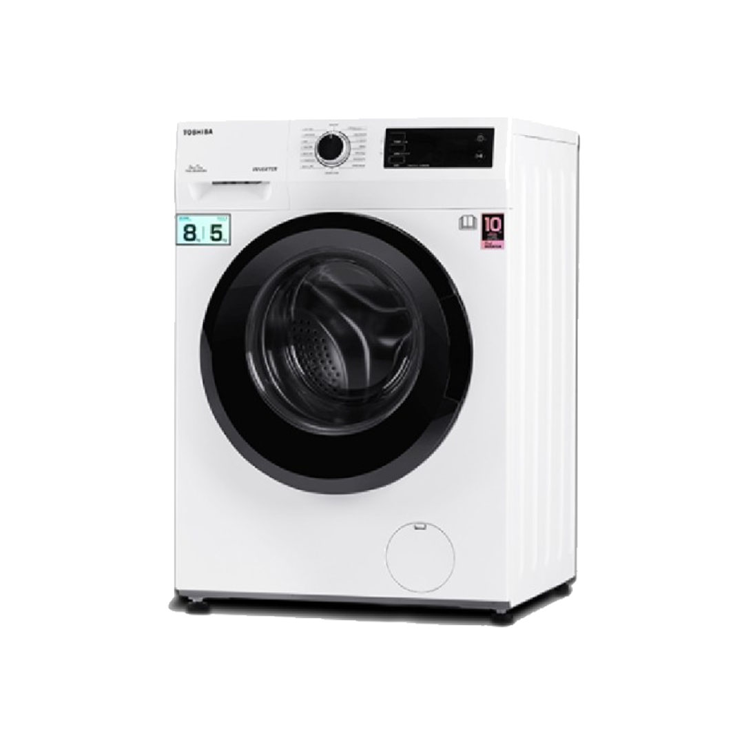 TOSHIBA 8/5KG Real Inverter Front Load Washer Dryer TWD-BK90S2M / TWD-BK90S2M(SK) | 1 Hour Quick Wash & Dry | THE GREATWAVES | Washer Dryer with 2 Year General & 10 Year Motor Warranty