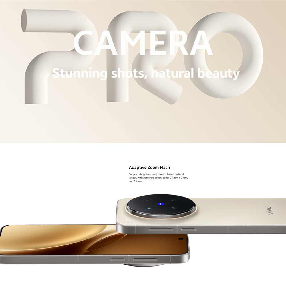 vivo X300 Pro 5G | 200MP ZEISS APO Telephoto Camera | 6510mAh BlueVolt Battery | Dimensity 9500 | 90W FlashCharge | IP68&69 Dust & Water Resistance