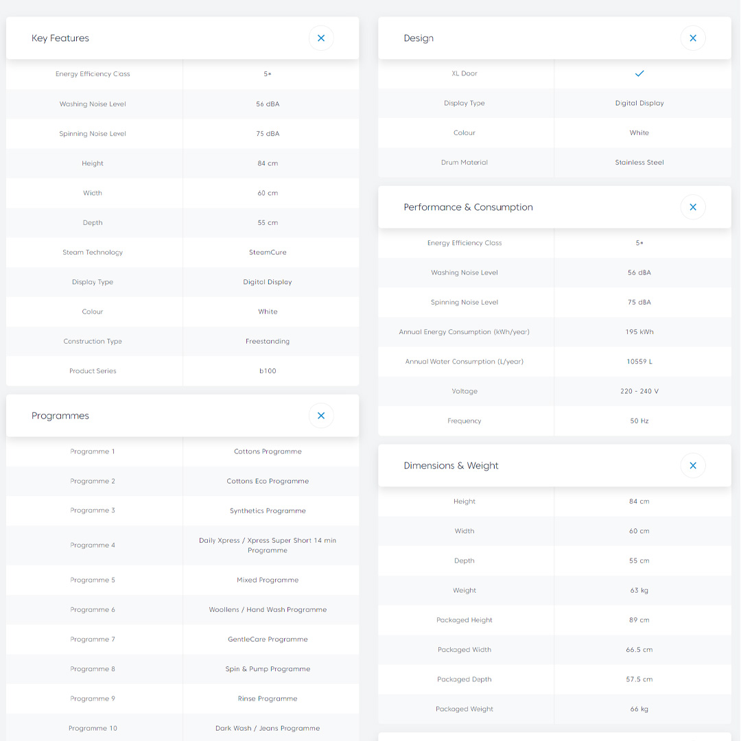 Beko 8KG Front Load ProSmart Inverter Washing Machine WCV8612XS0ST | SteamCure | AntiCrease | Prewash | Extra Rinse | Fast+ | Washing Machine with 1 Year Warranty
