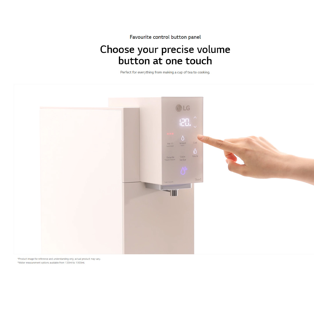 LG PuriCare Objet Collection Water Purifier WD518AN.ABGRLML | Up and Down Auto Moving Tap | Control Button Panel | Water Purifier with  1 Year Warranty