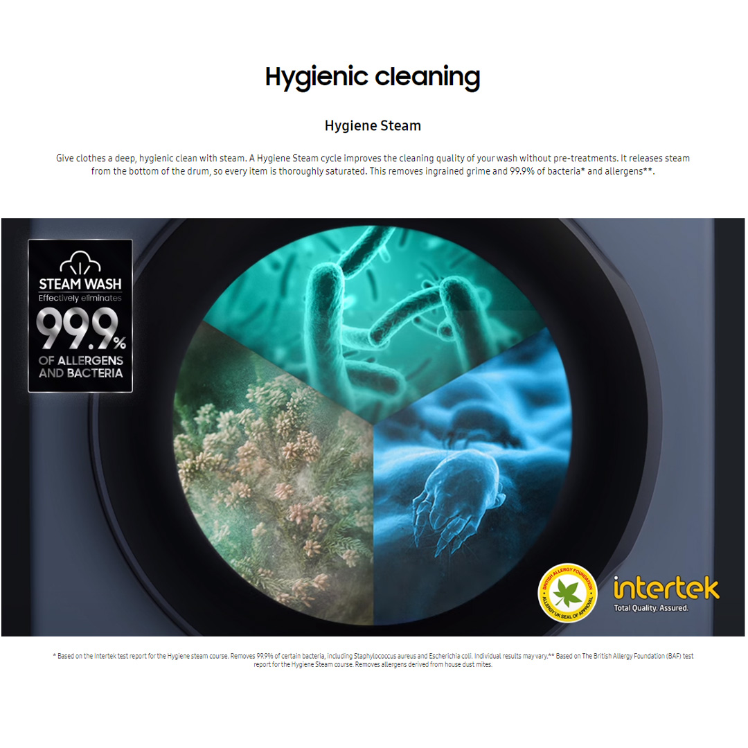 SAMSUNG 10KG Front Load Digital Inverter Washing Machine with Ecobubble WW10T634DLH/FQ | AI Control | Auto Dispense | Eco Bubble™ | Hygiene Steam | Bubble Soak | Washing Machine with 1 Year Warranty