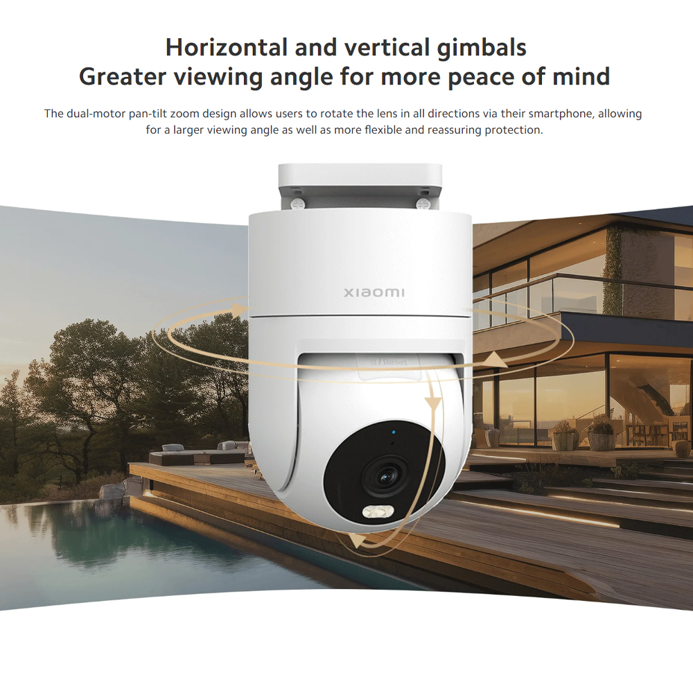 Xiaomi 2500P Outdoor Camera CW300  | Smart Full-Color Night Vision | IP66 Water and Dust Resistant | AI Human Tracking | Audible and Visual Alarm