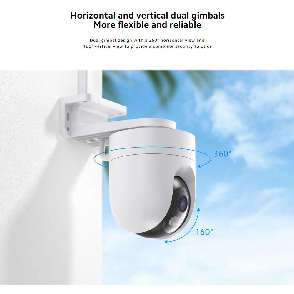 Xiaomi 2500P Outdoor Camera | Smart full-colour night vision | IP66 water resistance | Dual-antenna network | Two-way voice support | AI human detection | Audible and visual warning systems | Time-lapse photography