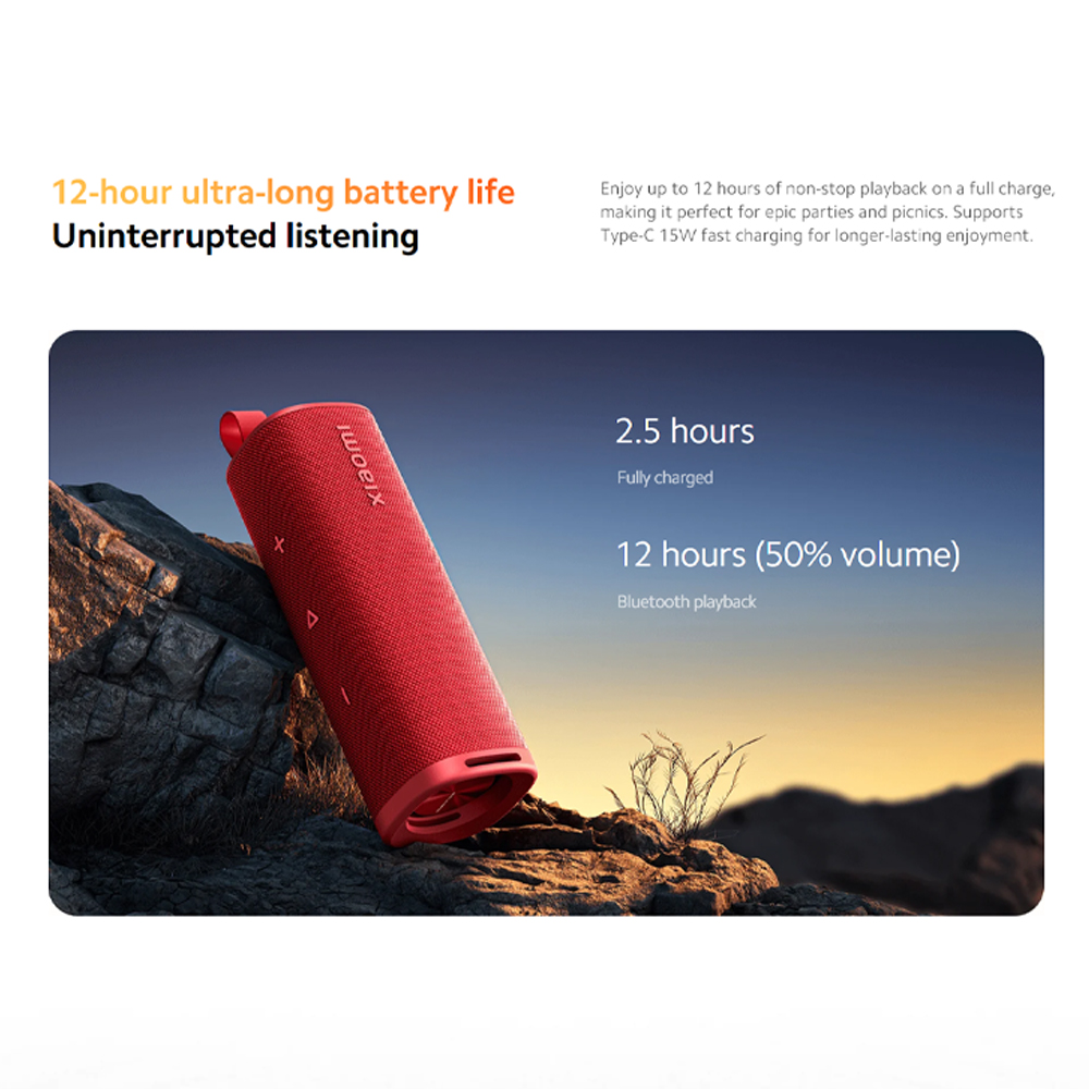 Xiaomi Sound Outdoor MDZ-38-DB | True wireless stereo sound | Powerful 30W output | Up to 12 hours long-lasting battery