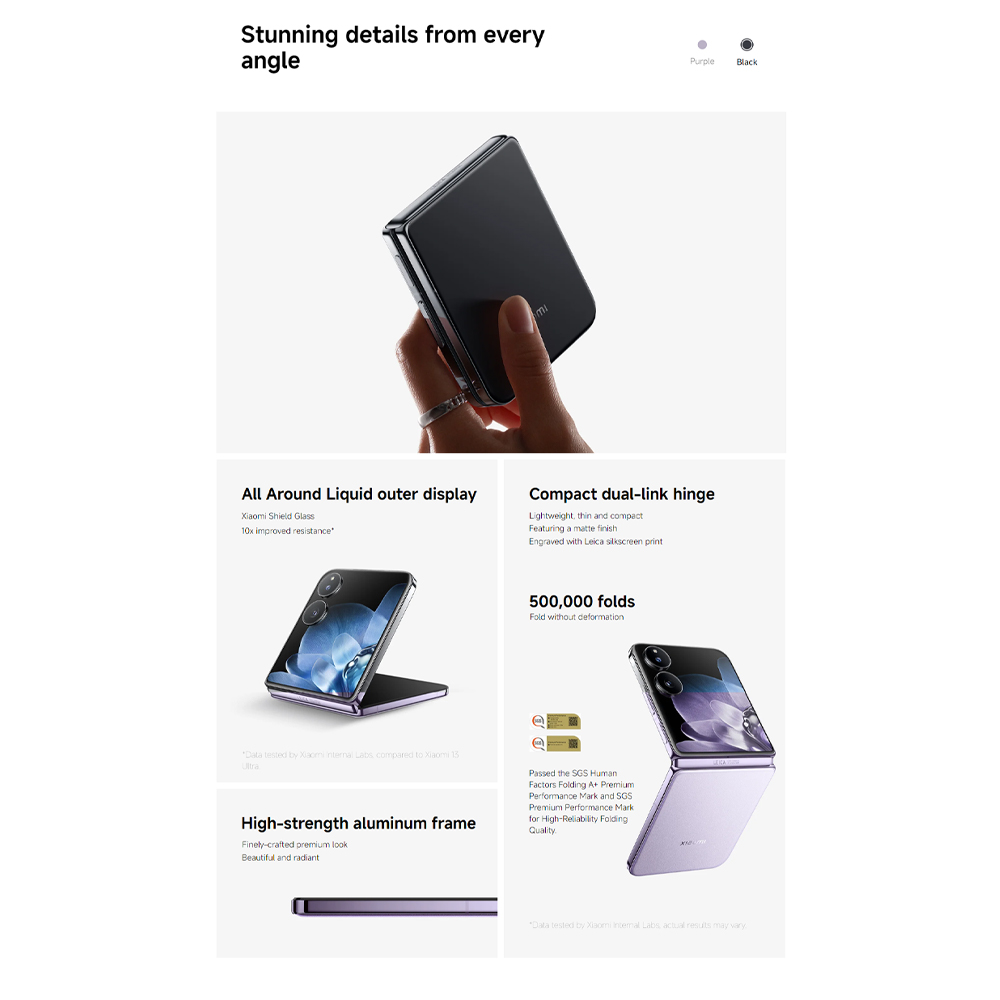 Xiaomi Mix Flip 12GB+512GB | 6.86" | Dual SIM | Android 14, HyperOS | Qualcomm SM8650-AB Snapdragon 8 Gen 3 (4 nm)