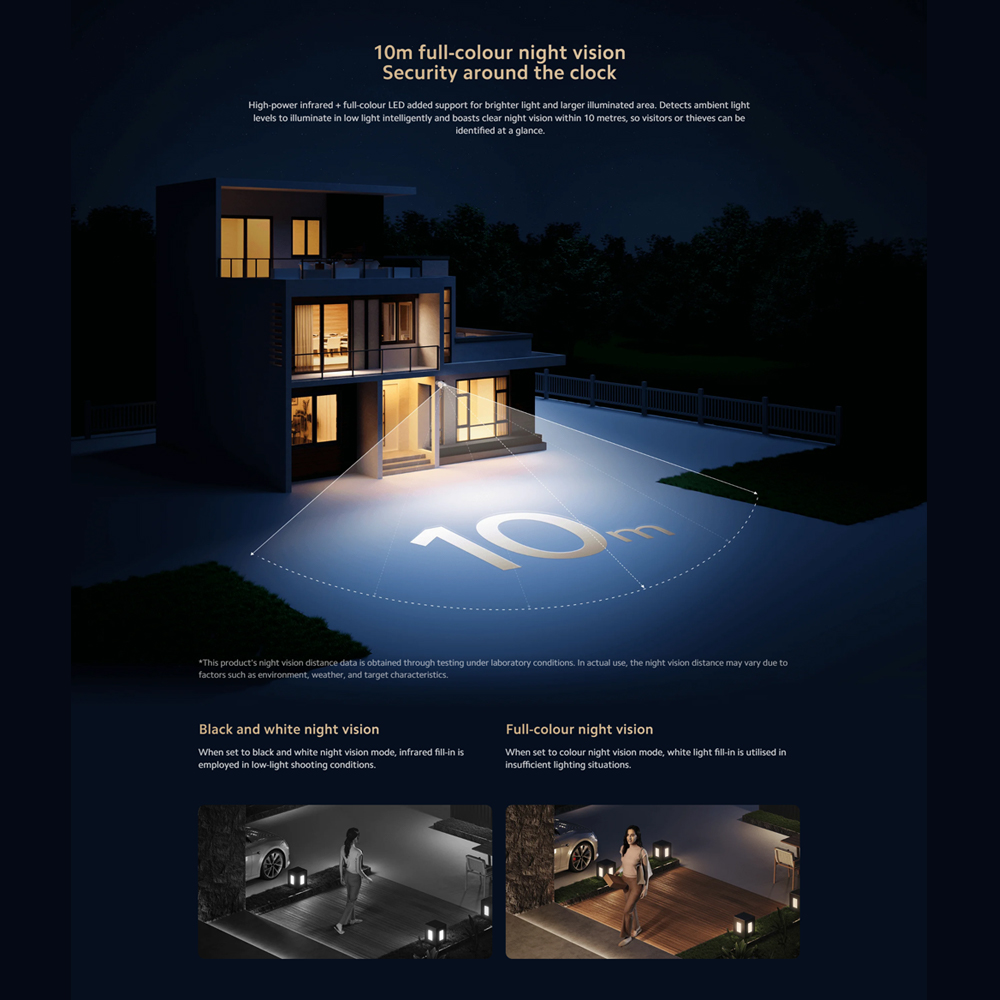 Xiaomi 2500P Outdoor Camera BW500 MJSXJ06BY | 6-month durable battery | 2.5K full-colour night vision