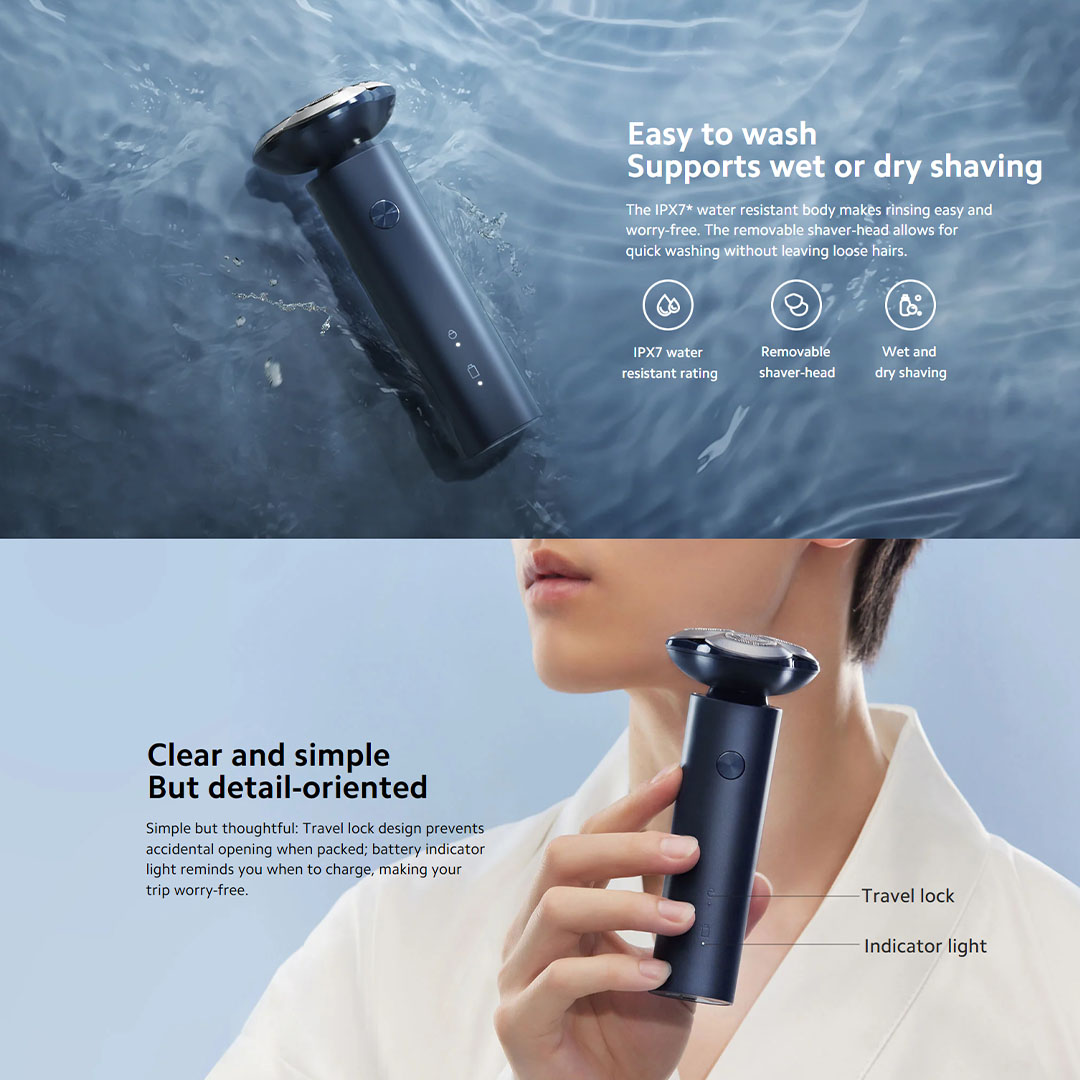 Xiaomi  Mi Electric Shaver S101 | Upgraded to 18 blades | 60-day usage time | Fully washable