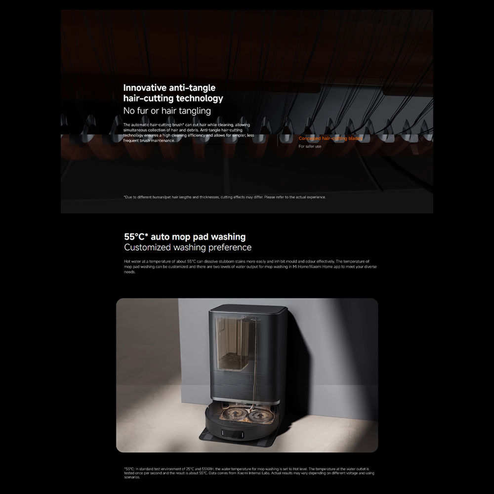 Xiaomi 55W Robot Vacuum X20 Max D109GL | Extendable mop arm | 8000Pa | 4800mAh | Smart carpet detection