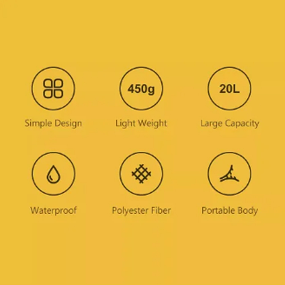 Xiaomi  Mijia 20L Polyester Fiber Backpack |  20L Large Capacity  | Many Things Can Be Put In |  Waterproof Polyester