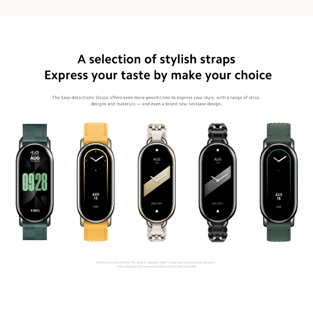 Xiaomi Smart Band 8 | 1.62 inch AMOLED Touch Display | Metallic Midframe | Up to 16 Day with Typical Mode | Focus Mode | Smart Band with 1 Year Warranty