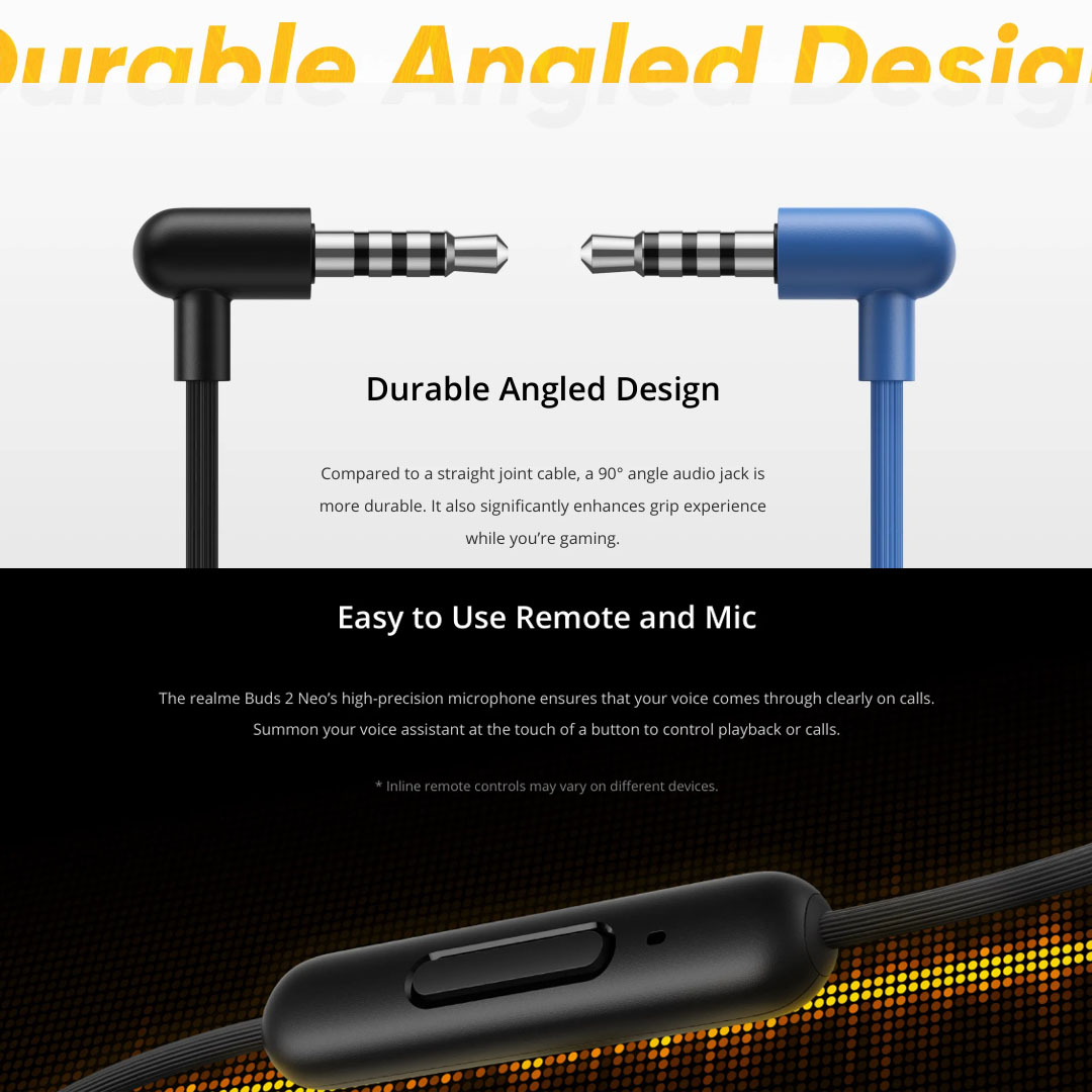 realme Buds 2 Neo | Durable Angled Design | Excellent Bass Performance | Superior Sound with an 11.2mm Large Driver | Active Noise Cancellation | Earbud with 6 months Warranty