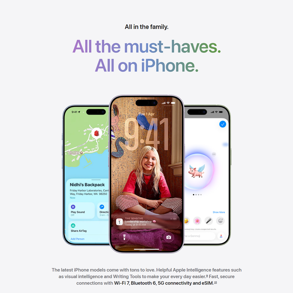 Apple iPhone 17 | A19 chip | 48MP Dual Fusion camera system | Super Retina XDR display | Ceramic Shield 2 front