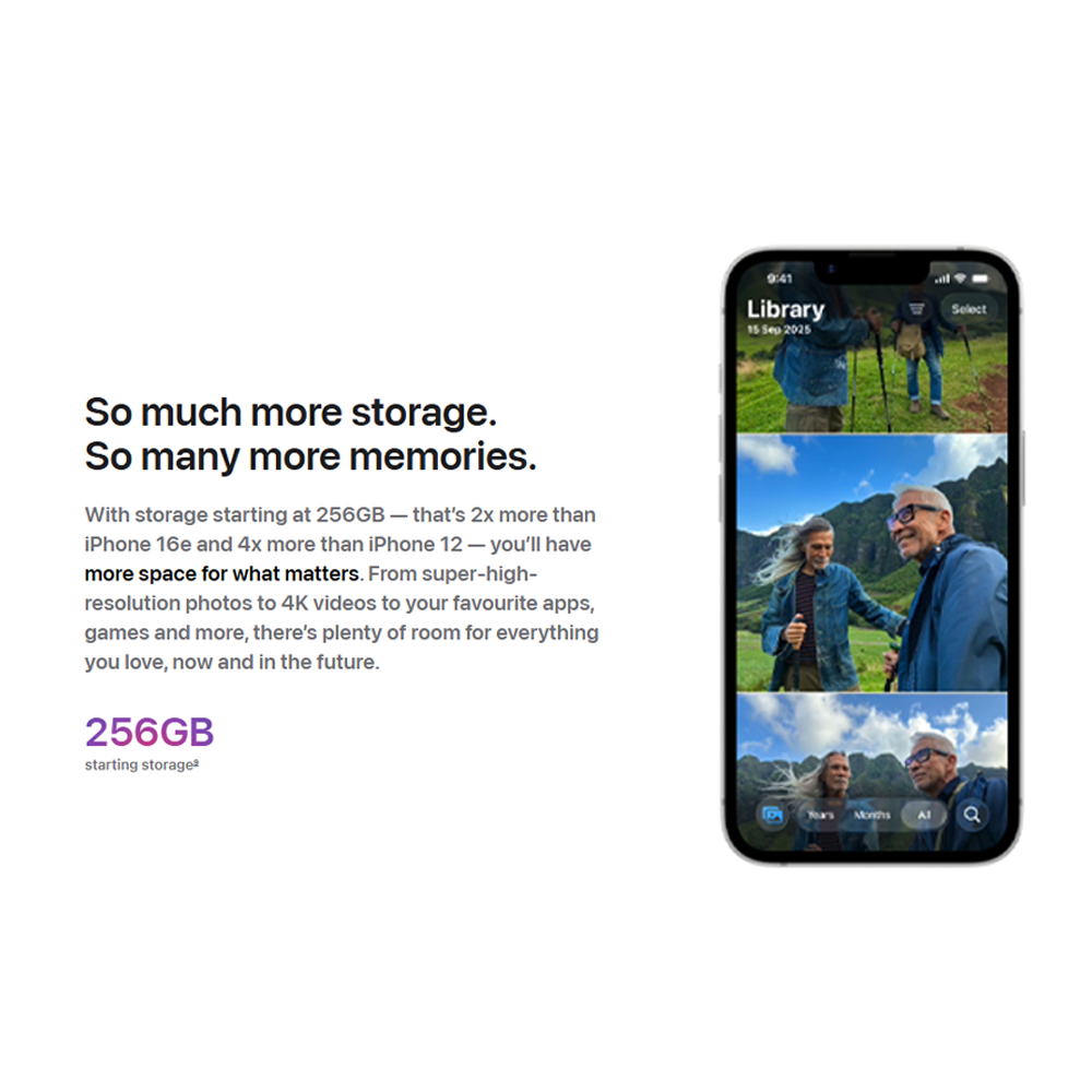 Apple iPhone 17e 8GB+256GB/ 8GB+512GB | 6.1″ | 48MP Rear Camera | Apple A19 (3 nm) | iOS 26.3 | Li-Ion 4005 mAh