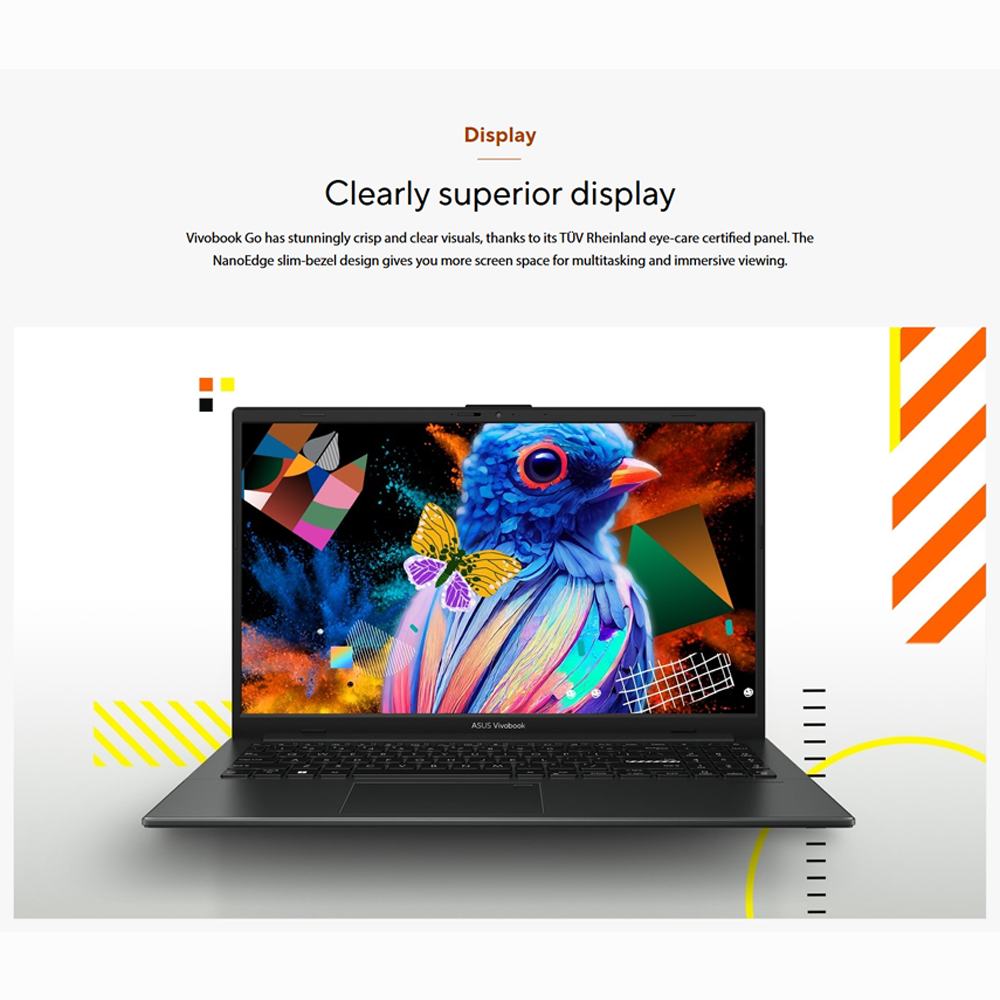 ASUS Vivobook Go 15 Laptop E1504F-ANJ871WS | 8GB+512GB SSD | AMD Ryzen 3 7320U Processor 2.4GHz | 15.6-inch