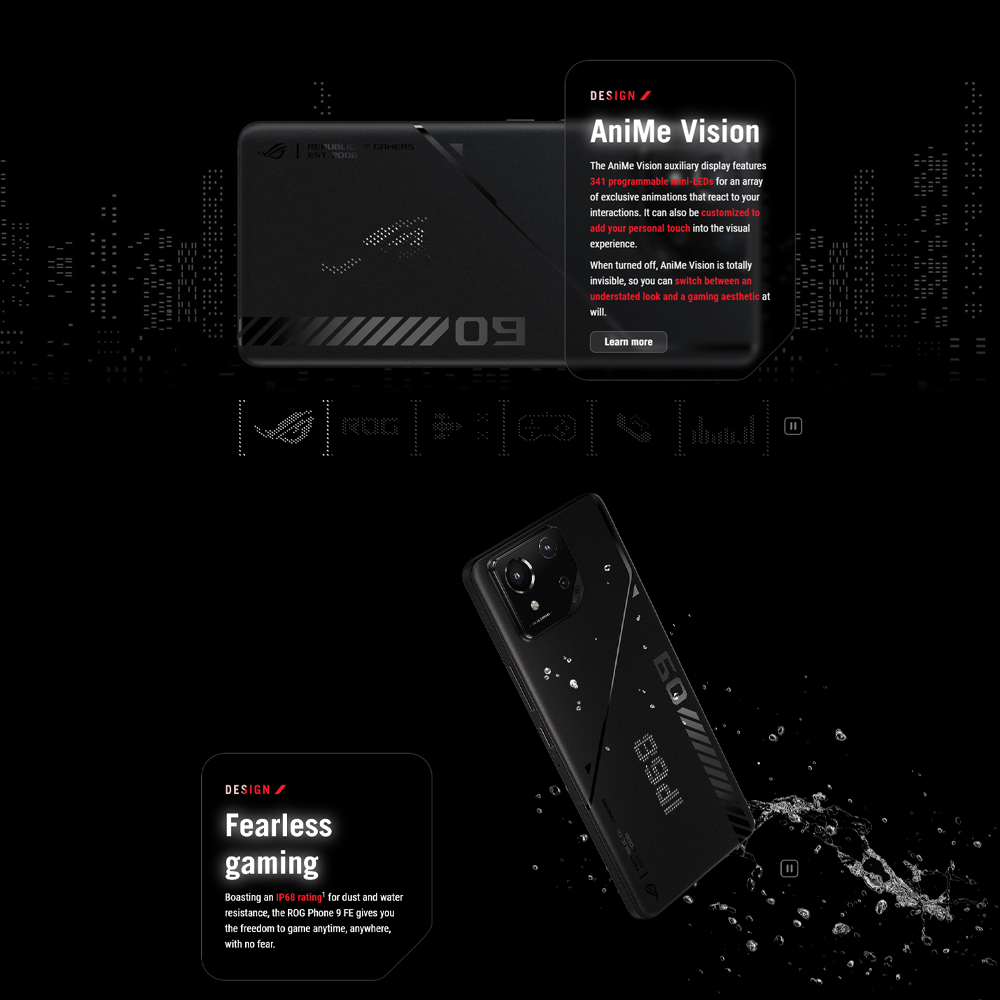 ASUS ROG Phone 9 FE 12GB+256GB | Qualcomm SM8650-AB Snapdragon 8 Gen 3 (4 nm) | 6.78 inch, LTPO AMOLED | 50MP Main Camera | Li-Po 5500 mAh, Fast charging 65W