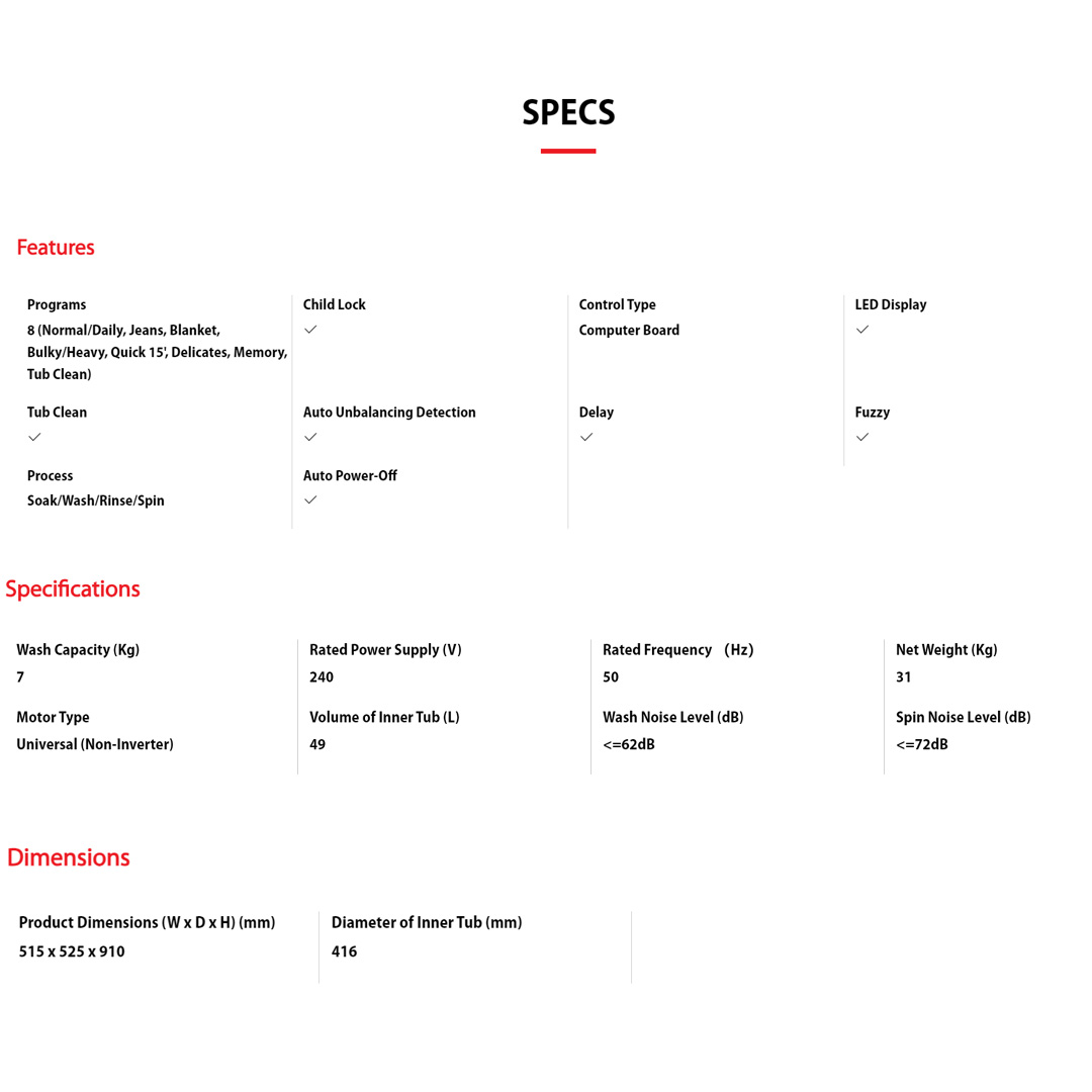TOSHIBA 7KG Top Load Washing Machine AW-M801AM(SG) / AW-M801AM(WW) | Humanized Design | Fundamentally Clean | Practical Programs | Washing Machine with 2 Years Warranty