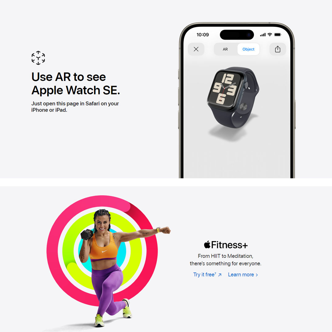 Apple Watch SE (2nd Gen) Starlight Aluminum Case with Starlight Sport Band | Water resistance | Carbon Neutral | Crash Detection | Apple Watch with 1 Year Warranty