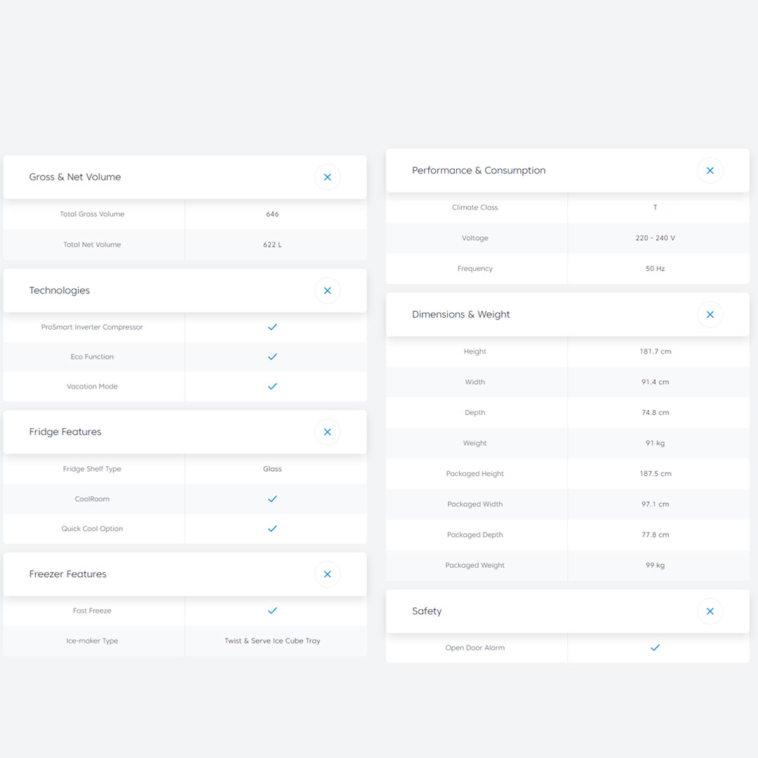Beko 646L Side by Side ProSmart Inverter Refrigerator GNO62251XPMY | CoolRoom | Led Illumination | Safety Glass | Twist & Serve Ice Cube Tray | Vacation Mode | Eco Function | Refrigerators with 2 Year Warranty