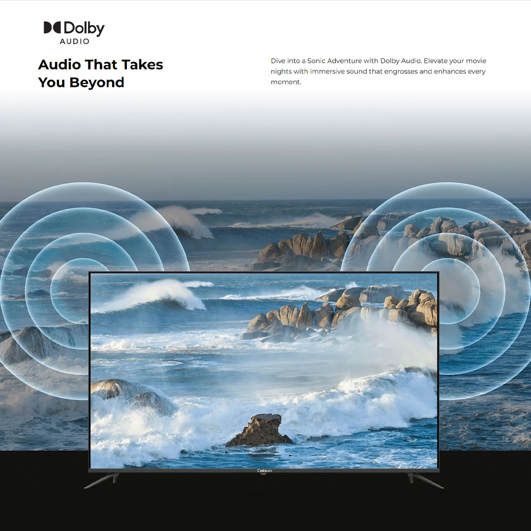 Caixun 50"/55:/65" 4K LED Google TV (ProViXio) C50V1UG/C55V1UG/C65V1UG | Dual High-Power Speakers | Stunning 4K Resolution | Bezel-less Frame | Smart TV with 3 Year Warranty