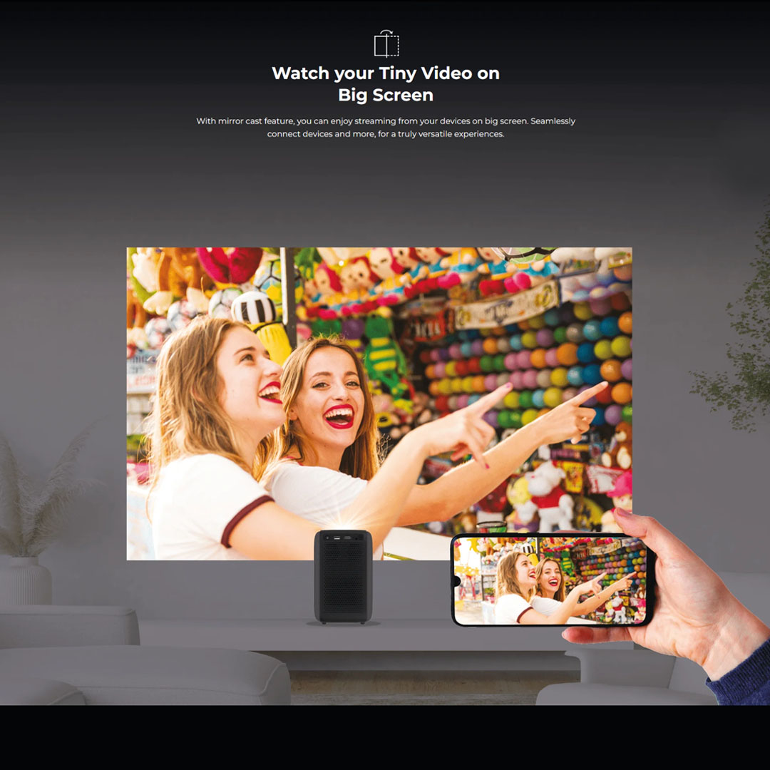 Caixun 2K Linux Projector (PROGROX) CP-01F | 1080 Native Resolution | Dolby Audio MYS12 | Built-in Wifi | Projector with 1 Year Warranty