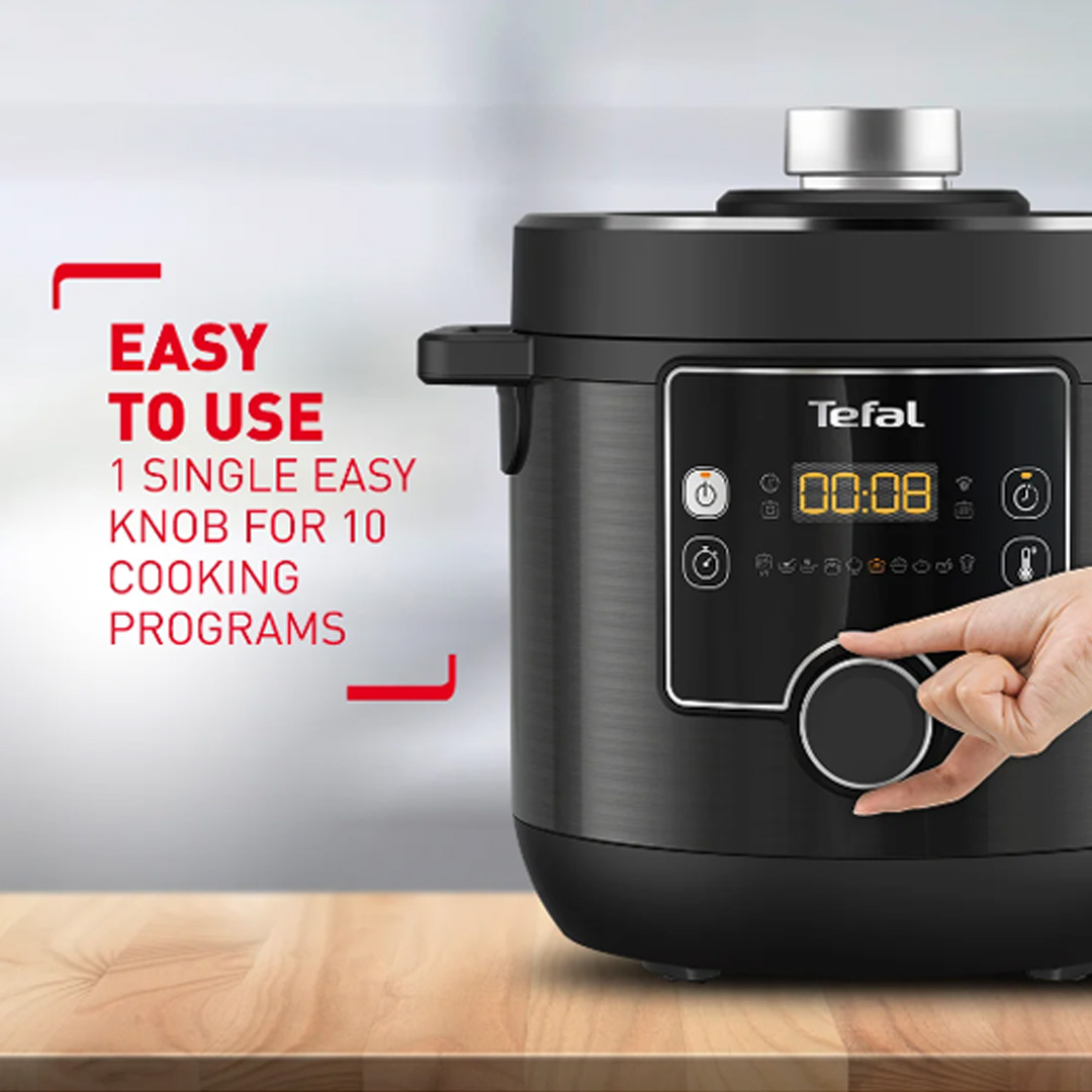 Tefal 7.6L Turbo Cuisine Maxi Multicooker (Pressure Cooker) CY7778 | 10 Automatic Programs | Serves up to 8 People | Non-stick Coating | Cooker with 2 Year Warranty