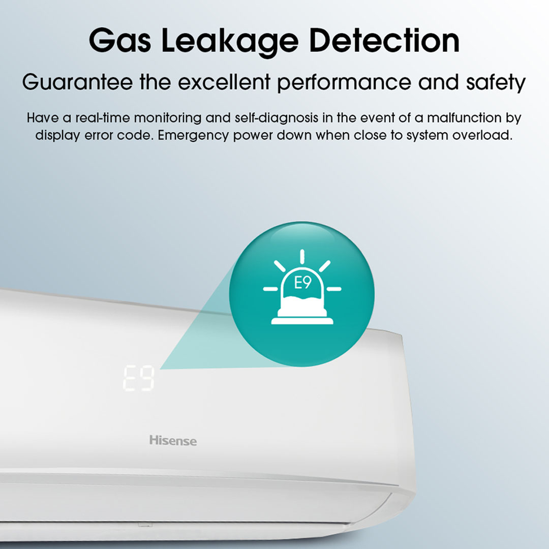 HISENSE 1HP R32 Non-Inverter Wall Mount Air Conditioner AN09CBG | LED display | Super Quite Mode | Gas Leaking Detection | Smart Mode - Auto run | Air Conditioner with 2 Years Warranty