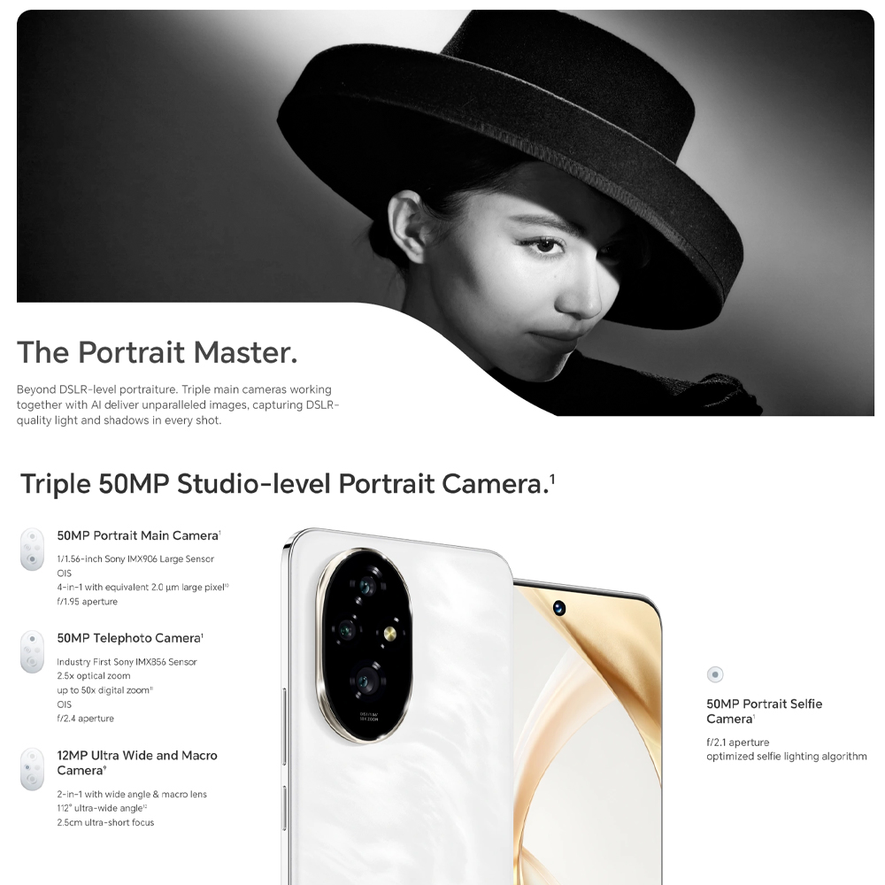 HONOR 200 12GB+256GB / 12GB+512GB | tudio-level Portrait Camera l Magic AI Experience | 100W Wired HONOR SuperCharge | Smartphone with 1 Year Warranty
