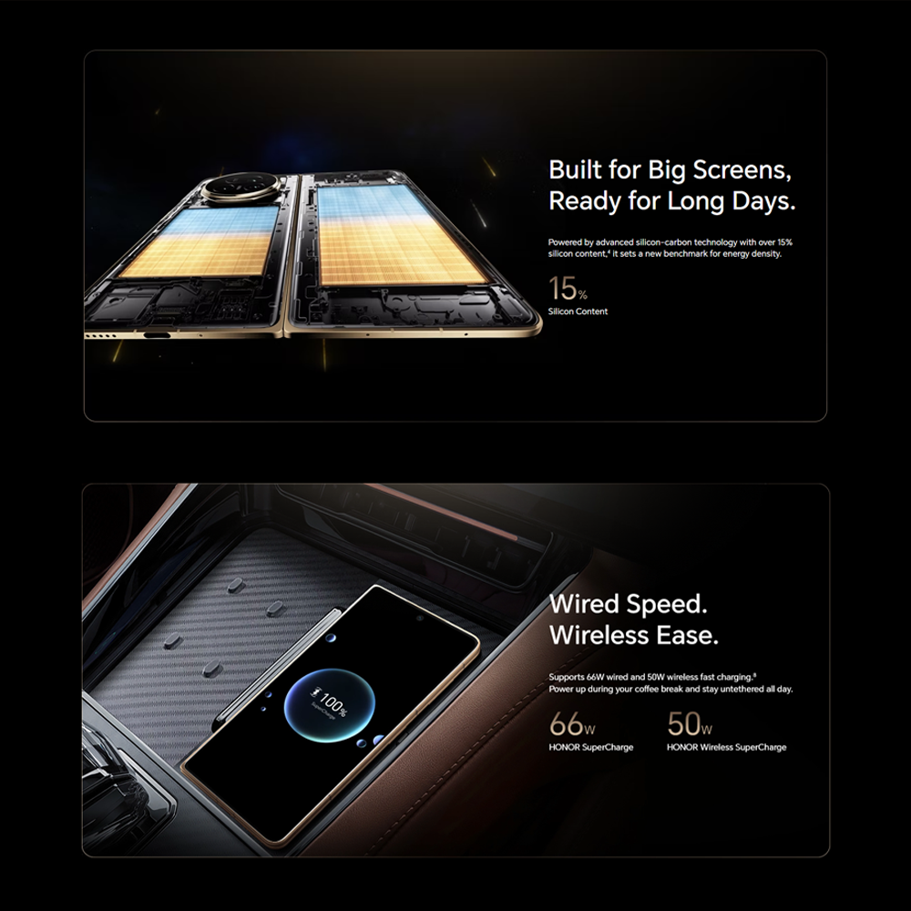 HONOR Magic V5 | 5,820mAh Silicon-Carbon Battery | AI-Powered Features | Falcon Camera System | Snapdragon 8 Elite