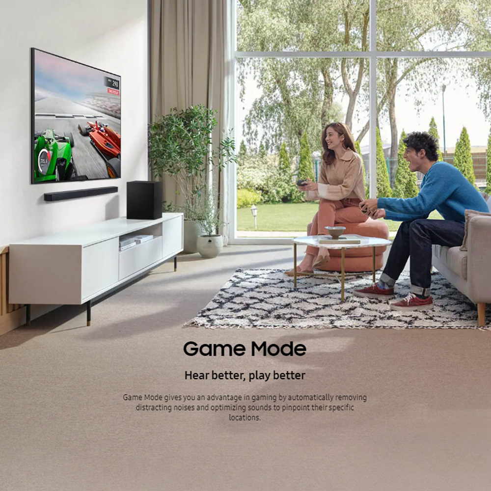 SAMSUNG 25W 2.1ch B-Series Soundbar with Subwoofer  HW-C450/XM | Subwoofer Included | Bass Boost | Adaptive Sound Lite | 1  Year General Warranty