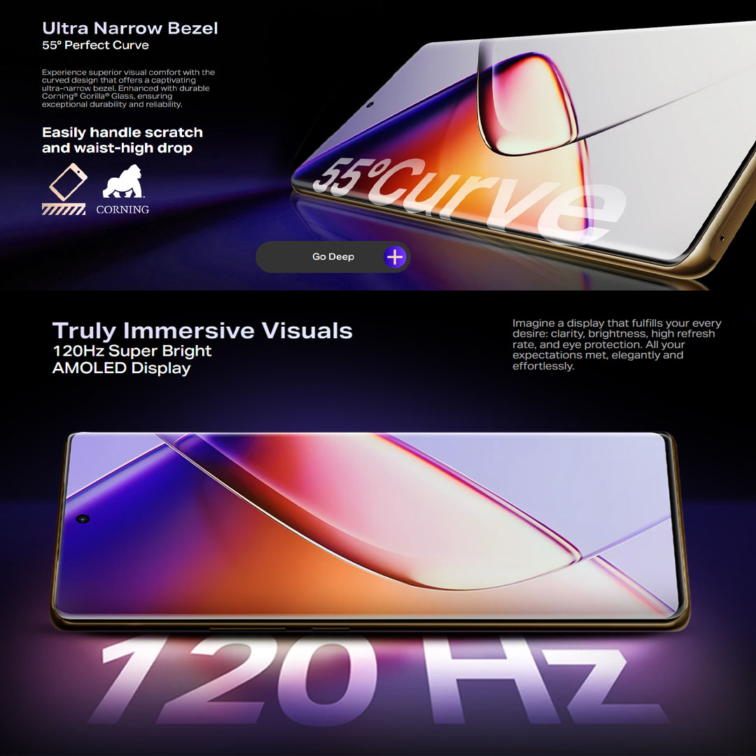 Infinix Note 40 PRO 8GB+256GB | 5000mAh | 45W | Android 14 | XOS 14 | 6.78 inches + AMOLED | Mediatek Dimensity 7020 (6 nm) | Smartphone with 1 Year Warranty