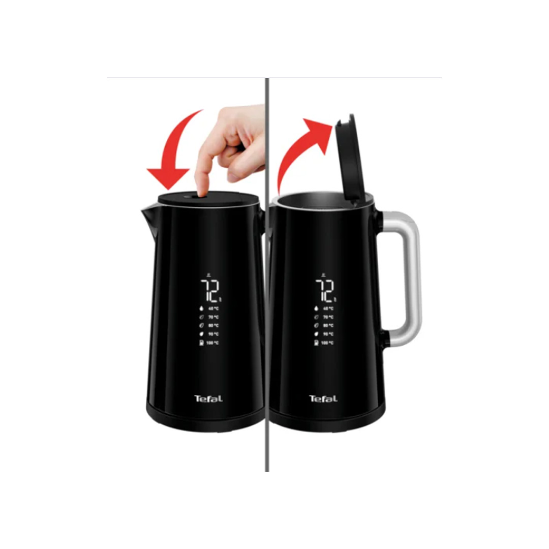 Tefal 1.7L Smart N' Light Kettle KO8508 | 1800W Power | 5-Temperature Selection | Safe-Touch Surface | One-Touch Boiling | Kettle with 2 Year Warranty