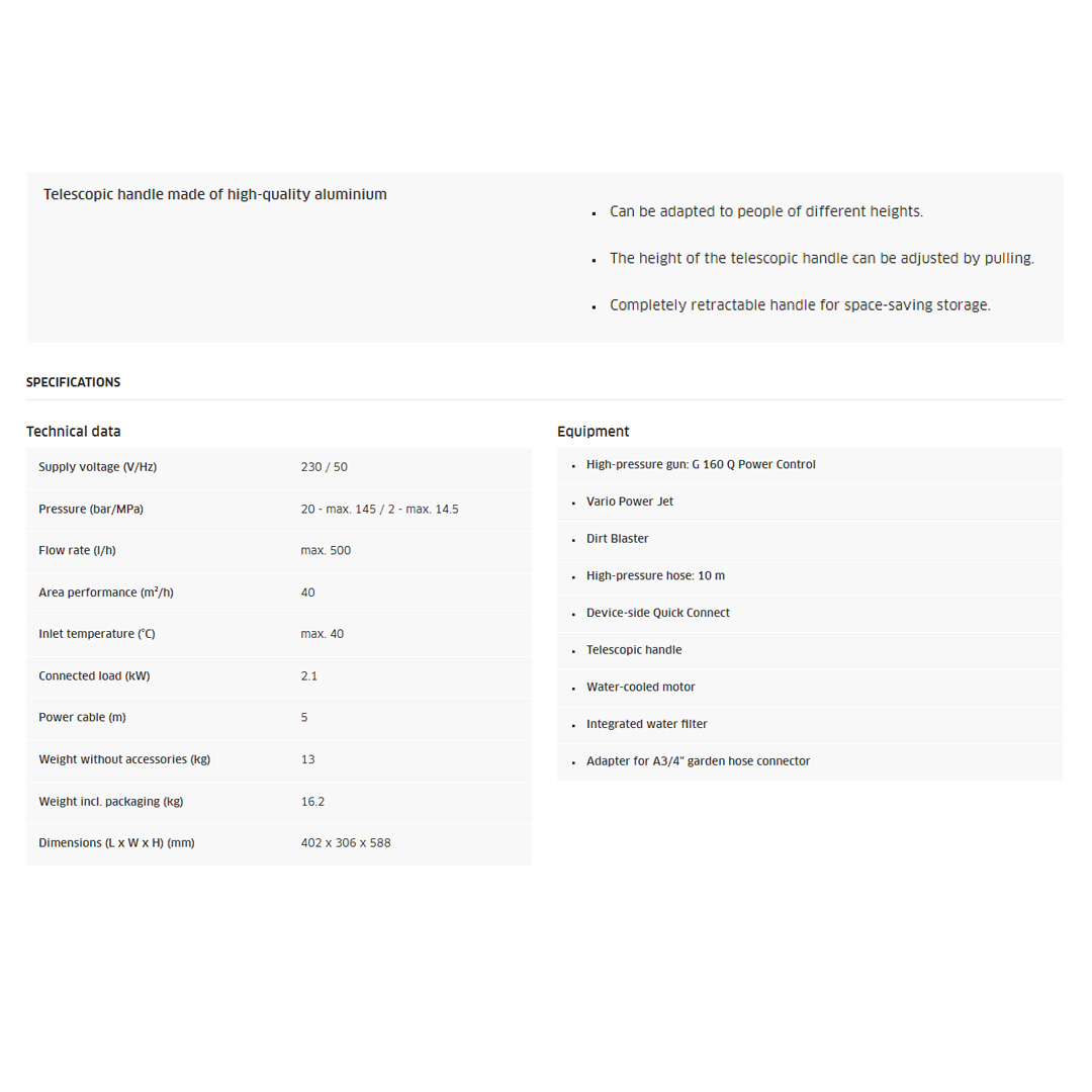 Karcher 145 Bar Pressure Washer K 5 Power Control | Home and Garden App | High-Pressure Gun | Vario Power | Pressure Washer with 1 Year Warranty