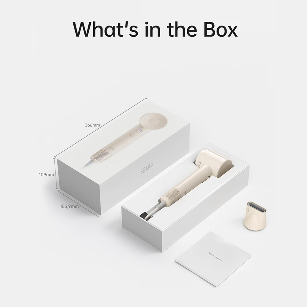 Laifen 1400W SE Lite Hair Dryer | Fast drying | 100,000 RPM motor | Intelligent temperature monitoring