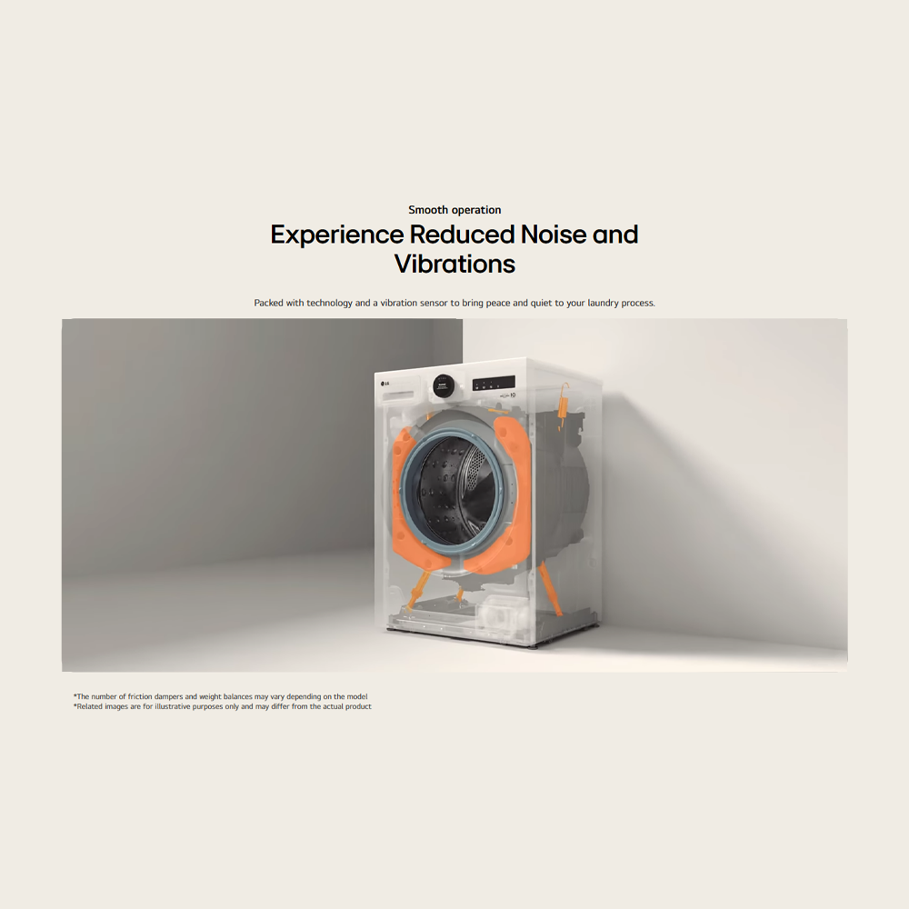 LG 15KG/8KG Front Load Washer Dryer with AI Direct Drive F2515RNEG | TurboWash |  Deep-learning AI Inverter | Reduced Noise and Vibrations