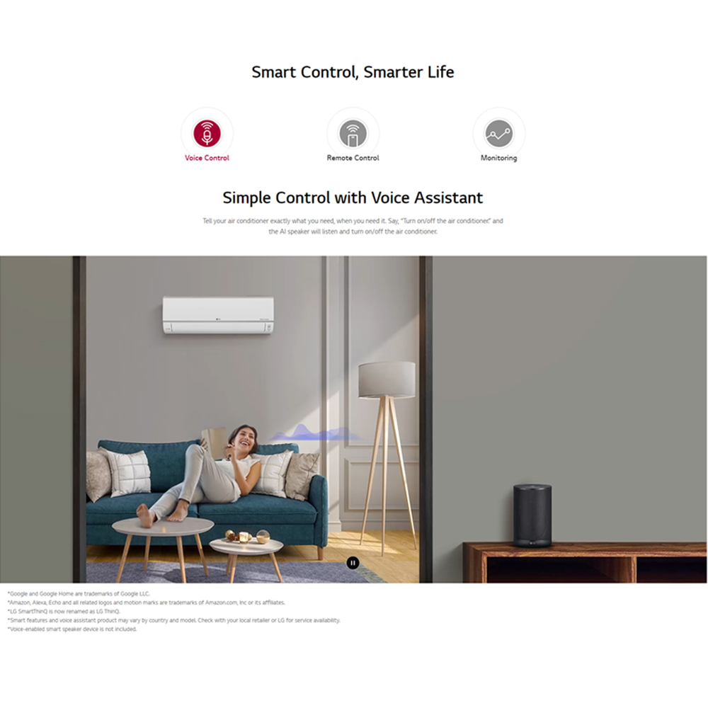 LG 1/1.5/2/2.5HP R32 Dual Inverter Wall Mounted Premium Air Conditioner with Ionizer and ThinQ Function | Save Energy | Smart Control