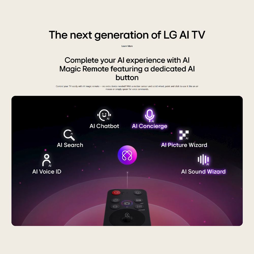 LG 43"/ 50"/ 55"/65" 4K UHD AI TV UA73 Smart TV 43UA7350PSB|50UA7350PSB|55UA7350PSB|65UA7350PSB | AI Magic Remote | AI Processor Gen8 |  HDR10 Pro