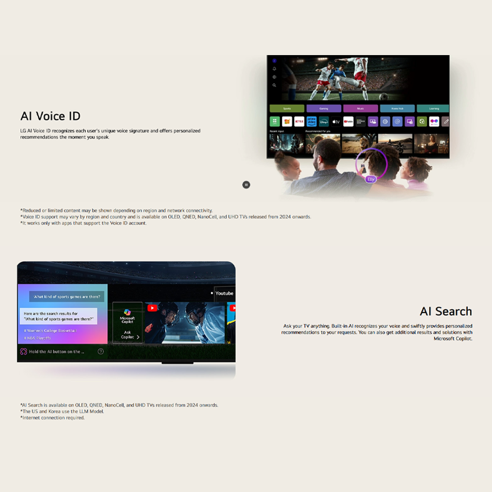 LG 75"/86" 4K UHD AI TV UA84 Smart TV 75UA8450PSA/ 86UA8450PSA | 4K HDR10 Pro | 7 4K AI Processor Gen8 | AI Sound Pro | FILMMAKER MODE