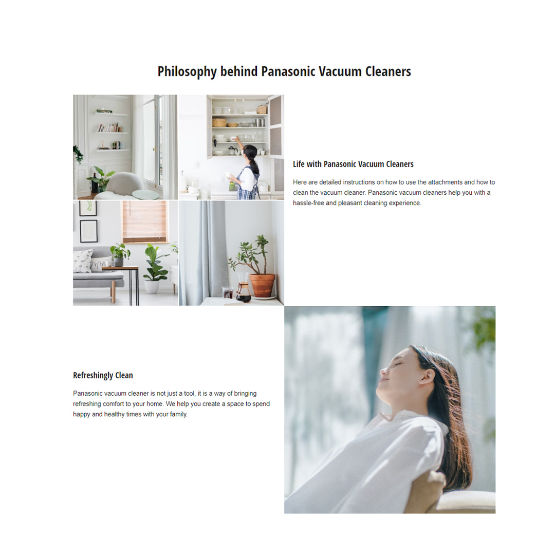 Panasonic 1600W Cyclone Bagless Canister Vacuum Cleaner MC-CL601AV47 | Advanced 5-layer Filtration System | Dual Handle | Vacuum with 1 Year Warranty