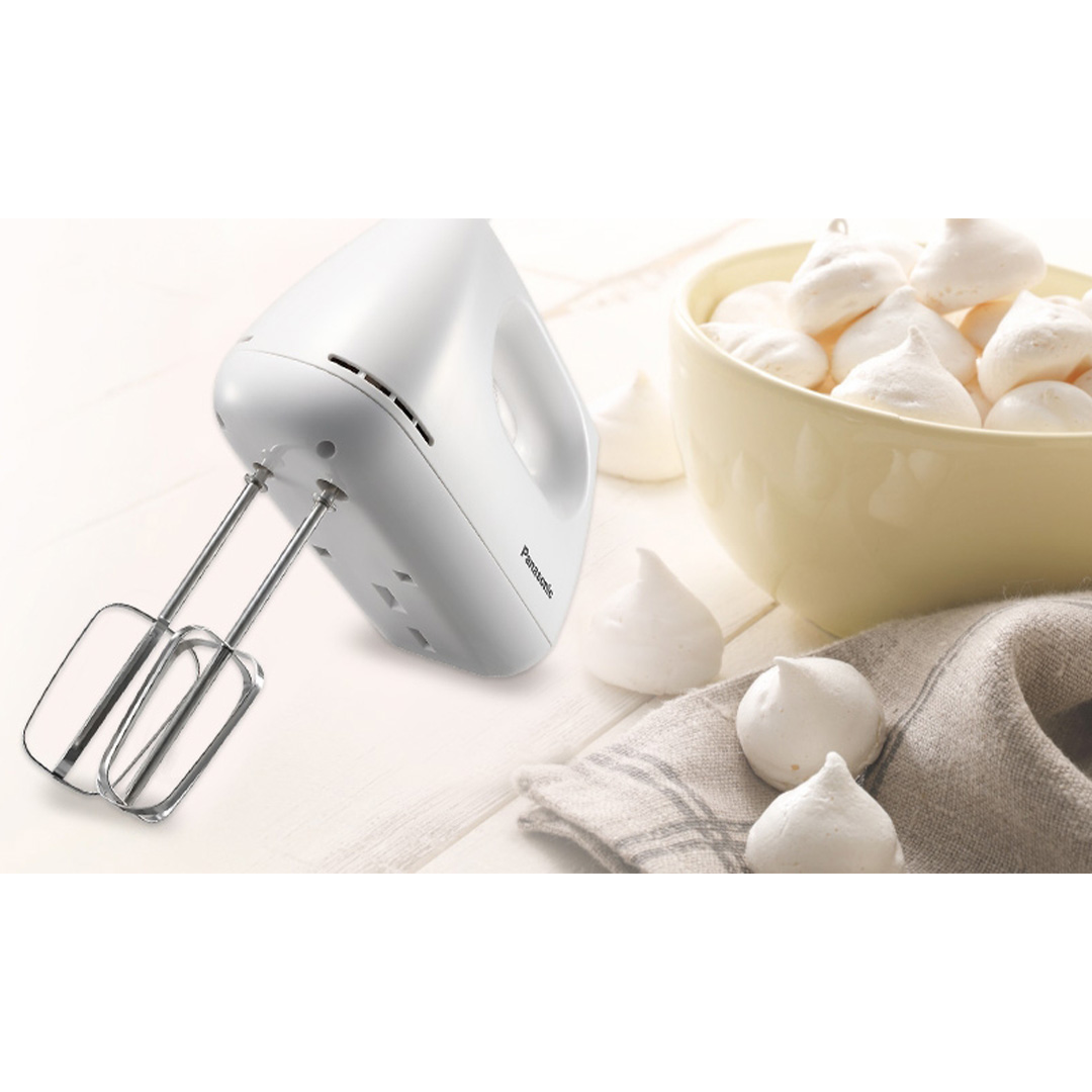 Panasonic 175W Hand Mixer MK-GH3WSK | 5-Speed Selection | 2 Functional Attachments | Light and Easy to Hold | Hand Mixer with 1 Year Warranty