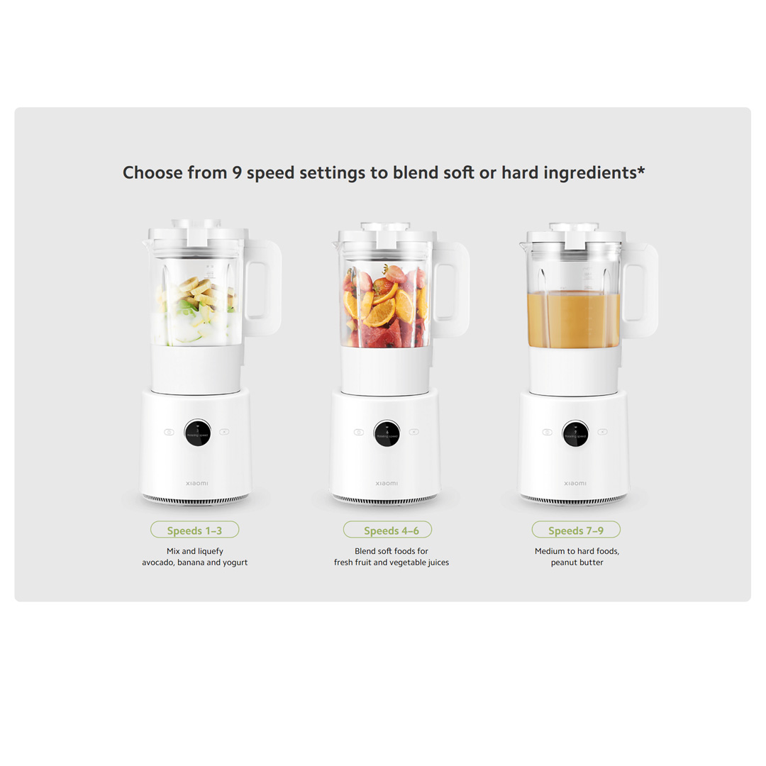 Xiaomi 1.6L Smart Blender MPBJ001ACM-1A | 8-Blade Multi-Angle Chopping | 9 Adjustable Speed Settings | Multiple Security Protection | Blender with 1 Year Warranty