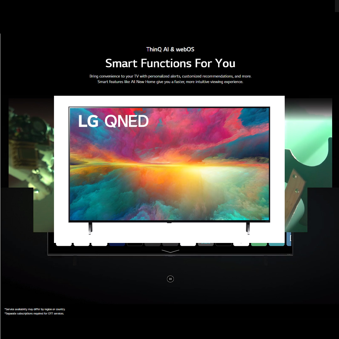 LG 4K 55"/65"/75" Smart QNED TV with Quantum Dot NanoCell QNED75 | 55QNED75SRA/65QNED75SRA / 75QNED75SRA | ThinQ AI | Smart TV with 2 Year Warranty