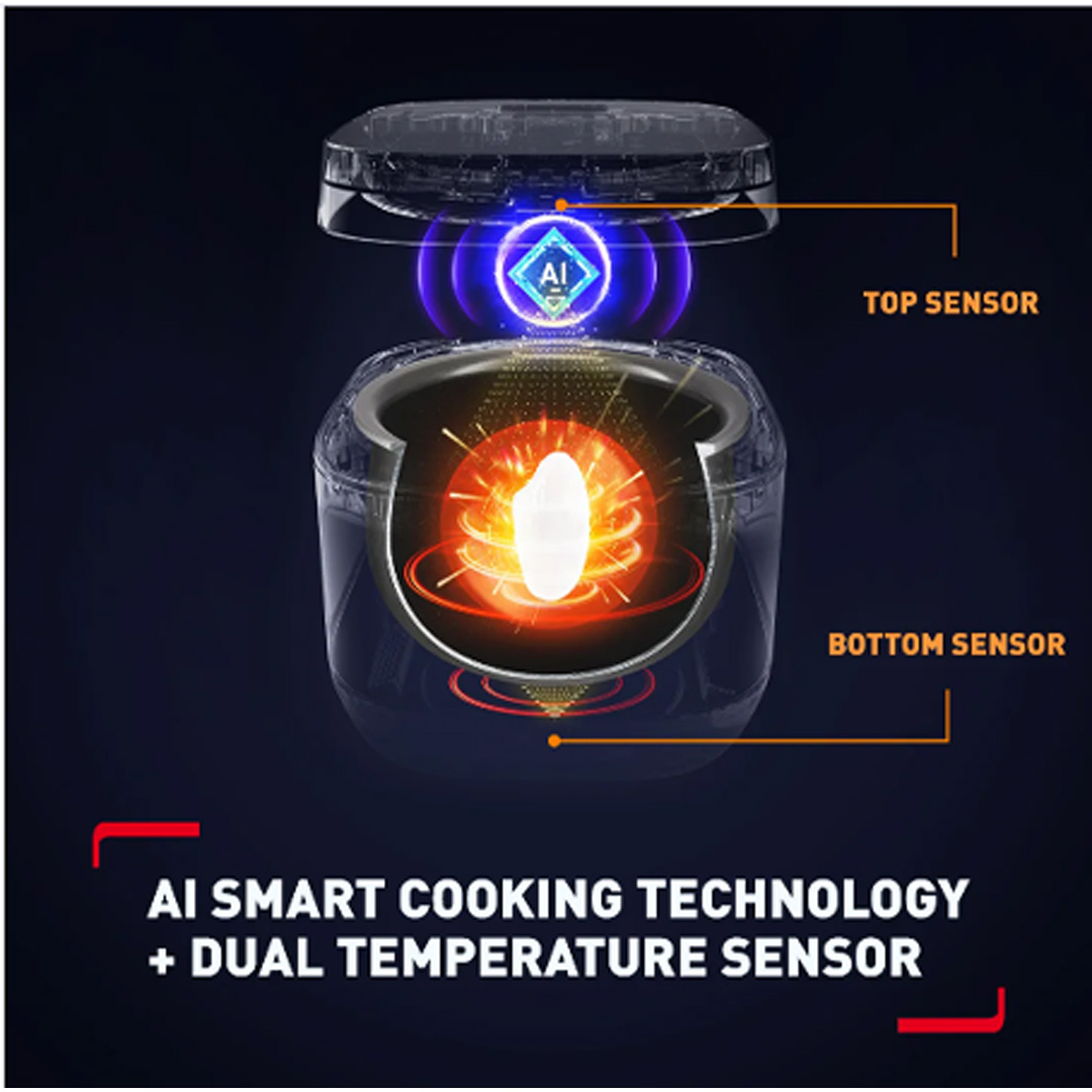 Tefal 1.8L Delirice Plus Fuzzy Logic Rice Cooker RK776B | 14 Cooking Programs | 12-hour Keep Warm Feature | Touch Screen Control Panel | Cooker with 2 Year Warranty