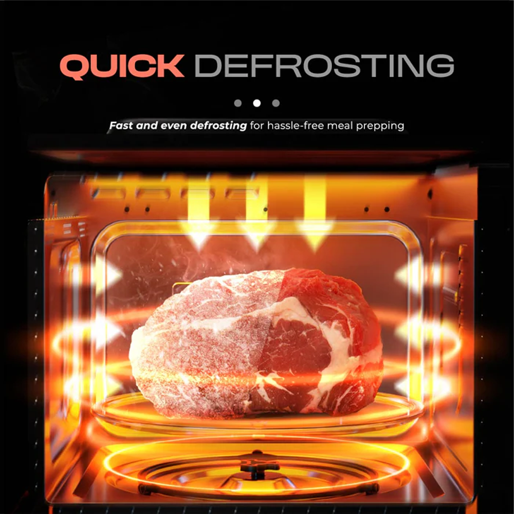 Russell Taylors 23L Digital Microwave Oven Gray M8 | 12 Preset Programs | Adjustable Power 10-level