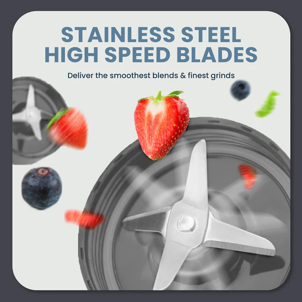 Russell Taylors 1.5L Power Blender with Dry Mill TB2 | Quick Juice & Meat Mystery | 1500ml Food Grade Jar | 300W Powerful Motor