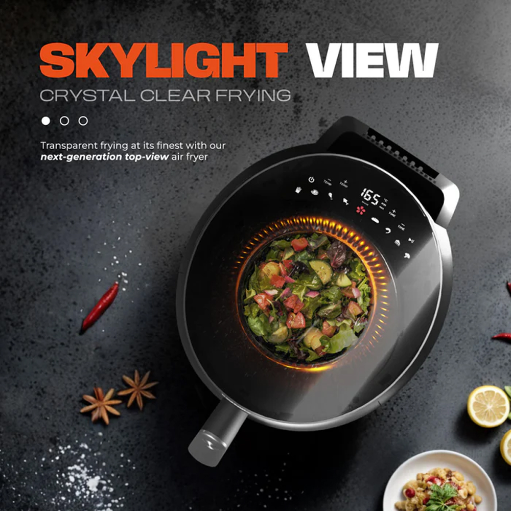 Russell Taylors 5.5L Skylight View Bladeless Air Fryer Z10 | Radiant Turbo Heating | Smart Preset Programs