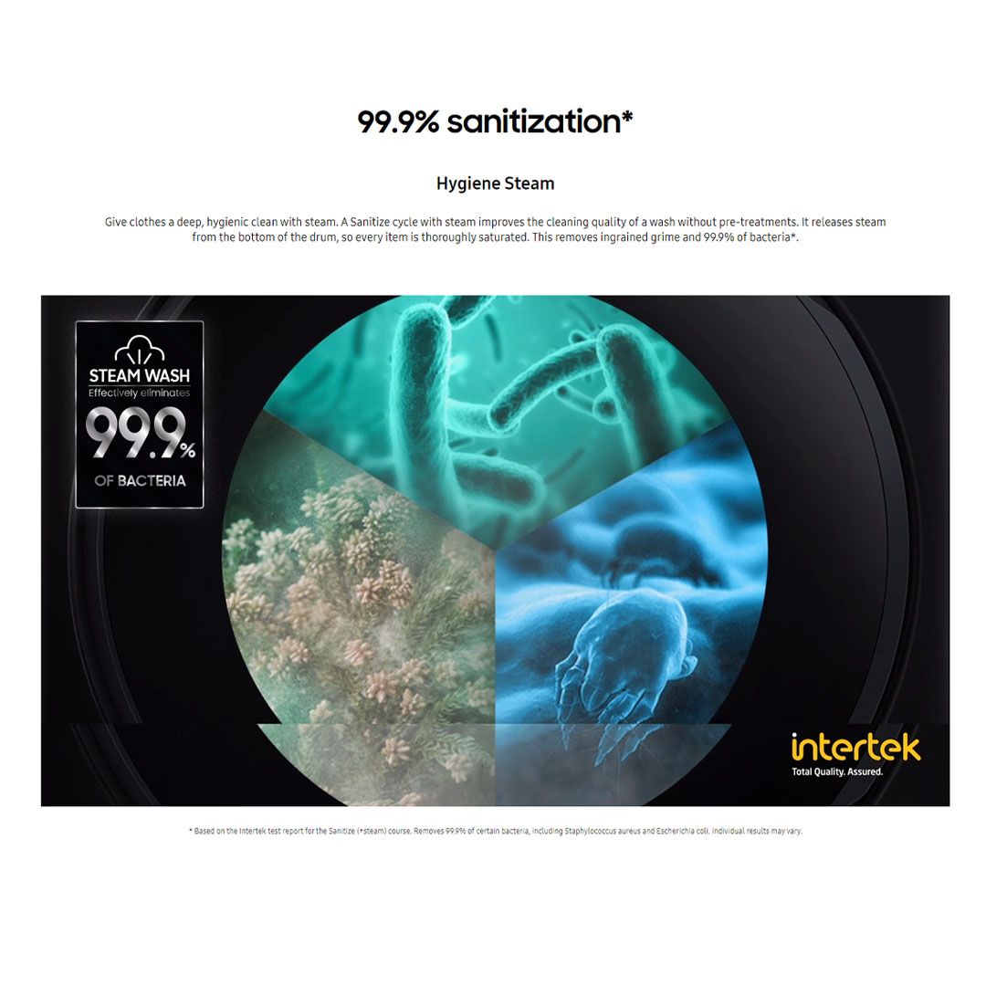 SAMSUNG 21KG/12KG Digital Inverter Front Load Washer Dryer with AI Ecobubble WD21T6500GV/SP | VRT+ | Air Wash | AI Control | Bubble Soak | Smart Control | Child Lock | Door Lock | Quick Wash | Steam | Auto Dispense | Washing Machine with 1 Year Warranty