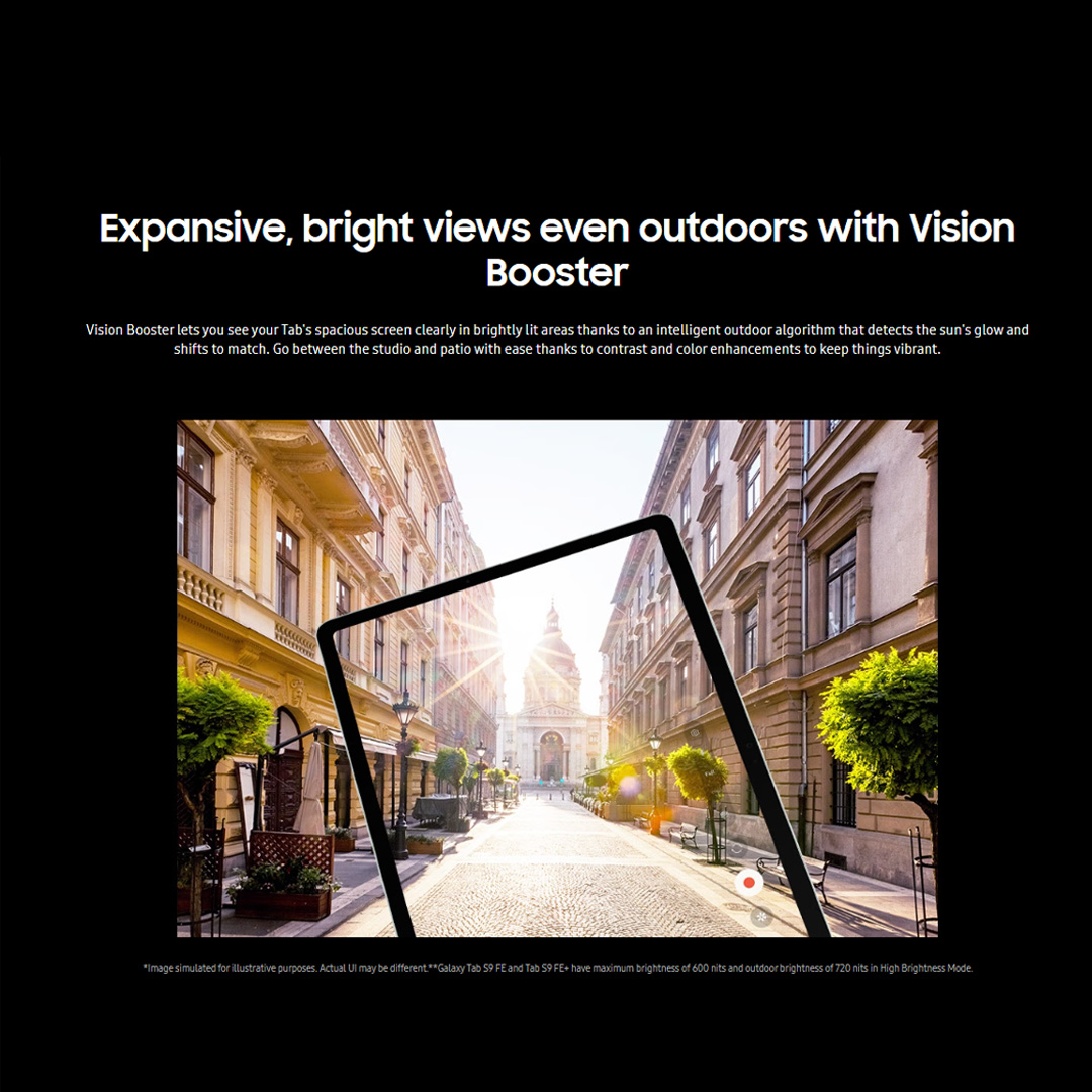 SAMSUNG Galaxy Tab S9 FE+ Wi-Fi | 8GB+128GB/12GB+256GB | 12.4" Display | 10090mAh Battery | 8MP Main Camera | One UI 5.1 | Tablet with 1 Year Warranty